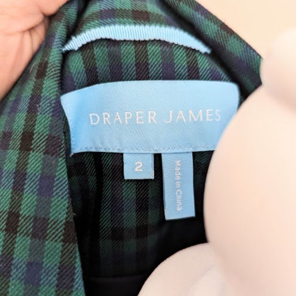 Draper James Checkerboard Blazer Size 2 Preppy Business - Picture 12 of 13